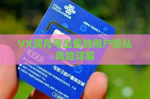 VX满月号出售的用户隐私风险详解