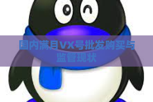 国内满月VX号批发购买与监管现状