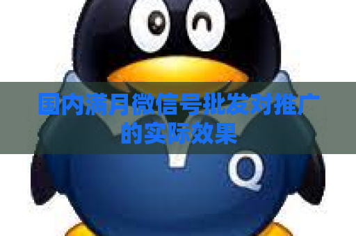 国内满月微信号批发对推广的实际效果