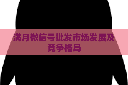 满月微信号批发市场发展及竞争格局