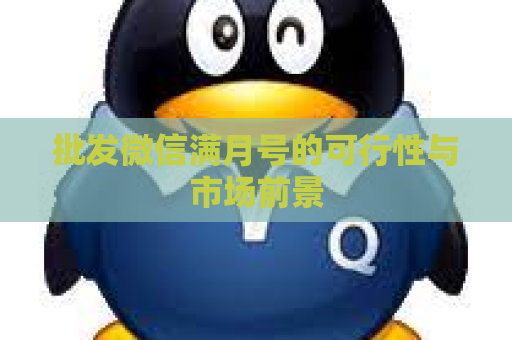 批发微信满月号的可行性与市场前景